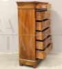 Antique Louis Philippe tallboy dresser in walnut, in 19th century