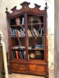 Nineteenth-century bookcase inlaid in wood