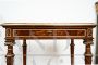 Antique Napoleon III side table in mahogany with breccia marble top