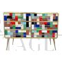 Chest of drawers with multicolored Murano glass tiles