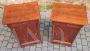 Pair of antique Louis Philippe Capuchin bedside tables with gorge