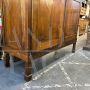 Large antique wardrobe from the early 19th century in walnut with diamond carved doors