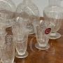 Antique 33-piece crystal baccarat set, late 19th century