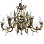 Antique Empire style gilded bronze chandelier, early 1900s