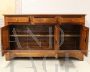 Large antique Louis Philippe sideboard with 3 doors in cherry wood, 1800s