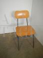 Vintage metal school chair from the 1950s