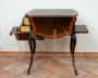 Antique Napoleon III extendable inlaid sewing table