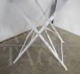 Vintage white iron folding garden table