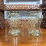 Pair of antique blown Murano glass pharmacy jars from the late 19th century 