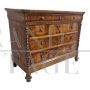 Antique 19th century chest of drawers with four drawers and turned columns