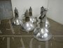 Vintage industrial lamps in chromed metal