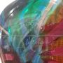 Multicolored Murano glass handbag sculpture by Colizza