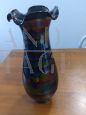 Vintage Murano glass vase with holographic effect