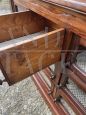 Antique pasta shop counter cabinet in solid larch from the mid-19th century