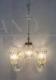 Seguso pendant chandelier in Murano glass from the 1950s