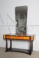 Art déco dressing table console with mirror from 1940s