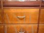 Vintage wooden shop counter with display top