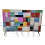 Dresser with 4 drawers in colored glass