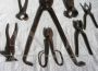 Set of blacksmith shears and tongs, 1940s