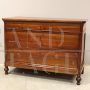 Antique Charles X chest of drawers in walnut from Italy, 19th century