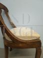 Antique armchair from the Charles X era in solid walnut, early 19th century