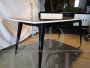 original 1950s table with glass top and revised lacquering