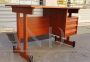 Vintage Italian teak desk with chest of drawers, 1960s