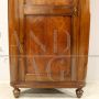 Louis Philippe cantonal corner cabinet in walnut, 19th century Italy