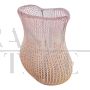 Colizza vase in pink Murano artistic glass with weavings