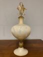 Large amphora in milky and gold Murano glass, 1940s Art Deco