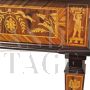 Louis XVI style large desk or table richly inlaid