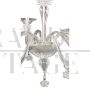 Eight-light chandelier in transparent Murano glass