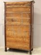 Antique Louis Philippe Capuchin wardrobe or cupboard in walnut, 19th century Italy