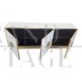 Design sideboard in white Murano glass, 1980s