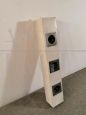 Vintage rectangular wall light with 3 spotlights