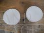 Pair of vintage 1970s opaline ceiling lights