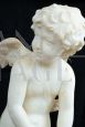 Antique sculpture of Cupid in alabaster, France 19th century