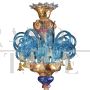 Multicolored Murano glass chandelier, Rezzonico style