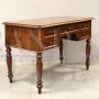 Antique Louis Philippe desk in walnut with drawers, 19th century Italy