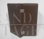 Vintage cardboard and brown imitation leather trunk suitcase, 1980