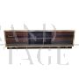 TV stand sideboard in briar wood and brass