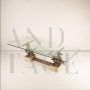 Flying Horse of Gansu coffee table for Maison Charles in bronze and crystal