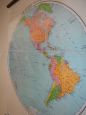 Political planisphere map of the world from 1980s