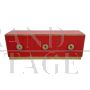 Design sideboard in red Murano glass, 1980s