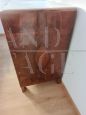 1940s Italian art deco dresser in walnut briar