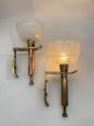 Pair of Murano glass wall lights attributed to Esperia