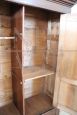 Antique 19th century poplar wood wardrobe with drawer at the base