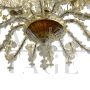 Rezzonico style boat chandelier in golden crystal Murano glass