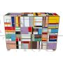 Multicolored Murano glass dresser with four drawers   