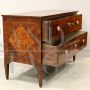 Louis XVI chest of drawers in inlaid walnut with thread, Italy 18th century